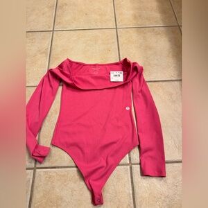 Pink Off-Shoulder Bodysuit